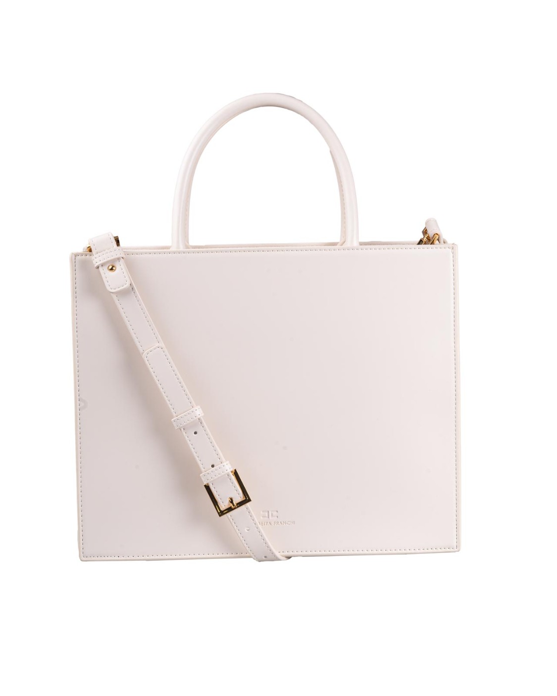 shop ELISABETTA FRANCHI  Borsa: Elisabetta Franchi shopper media con placca logo.
Fodera in materiale sintetico.
Placca logo con profilo in metallo dorato.
Chiusura con zip.
Tracolla di servizio per portabilità a spalla.
Dimensioni 31 x 25 x 11 cm.
Composizione: 50% Poliuretanica, 40% Poliestere, 10% Cotone.
Made in Italy.. BS16A42E2-193 number 3701497